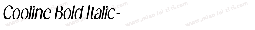 Cooline Bold Italic字体转换